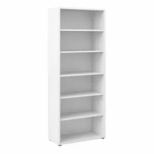 Prima Bookcase with 5 Shelves in Oak, white