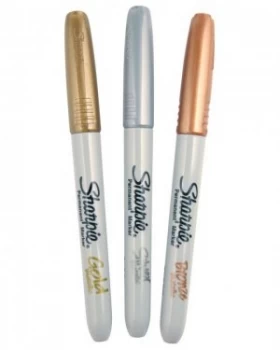 Sharpie Metallic Gold, Silver and Bronze - 3 Pack