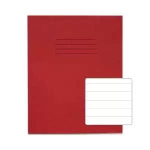 RHINO 8 x 6.5 Exercise Book 32 Pages 16 Leaf Red 15mm Lined