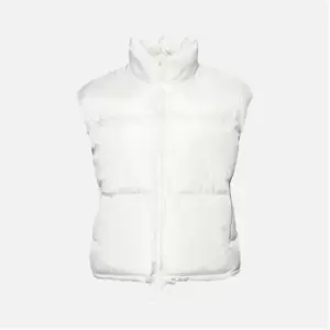 Missguided Plus Size Boxy Oversized Puffer Gilet - Cream