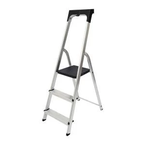 Werner Promaster 3 Tread Step Ladder with High Safety Hand Rail