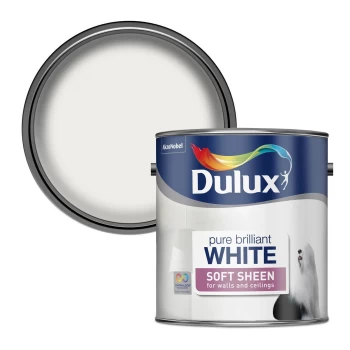Dulux Pure Brilliant White Soft Sheen Emulsion Paint 2.5L