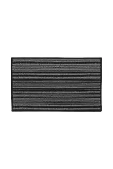 Arona Machine Washable Latex Backed Doormat, 50x80cm, Black
