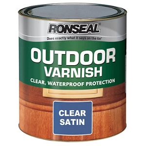 Ronseal Outdoor Varnish - Clear Satin - 750ml
