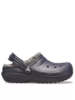 Crocs Classic Lined Clog, Navy, Size 8 Younger