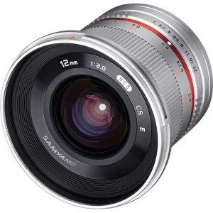 Samyang 12mm f/2.0 NCS CS Lens for Fuji XF Mount - Silver