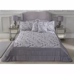 Emma Barclay Duchess Bedspread With 2 Matching Pillow Shams Silver