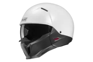 HJC i20 Pearl White / Semi Flat Black Jet Helmet XL