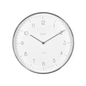 Madison Wall Clock Brushed Steel/White - Acctim