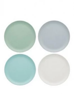 Kitchencraft Colourworks Classic ; Set Of 4 Melamine Side Plates
