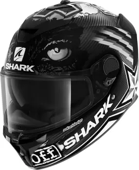 Shark Spartan GT Carbon Replica Redding Signature Mat Helmet, white-carbon Size M white-carbon, Size M