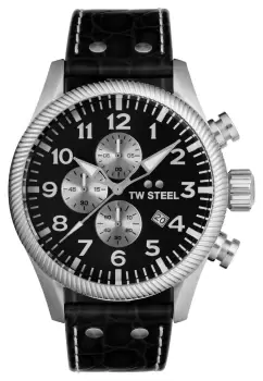 TW Steel VS110 Mens Volante Black Chronograph Dial Watch