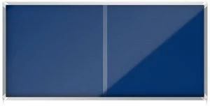 Nobo Premium Plus Blue Felt Lockable Notice Board 27xA4