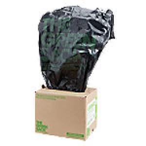 The Green Sack heavy-duty compactor sacks Black 1168 x 864mm (h x w) 15 kg capacity 40 per box