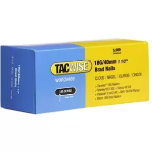 Tacwise - 18G 40mm Galvanised Brads Nails 18 Gauge 5000 Box 0400 DGN50V Ranger