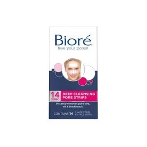 Biore Deep Cleansing Pore Strips 7 Nose and 7 Face Strips