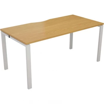 1 Person Bench Desk 1600X800MM Each - White/Oak