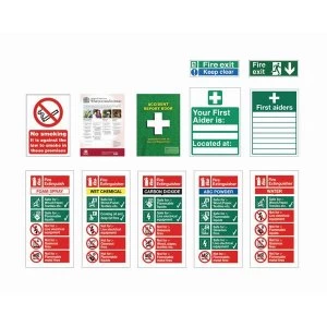 Stewart Superior Safety Signs Starter Pack for Small Sized Businesses Pack of 10 Signs.