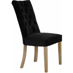 Living Room Armchairs Velvet Dining Chairs With Wooden Legs Modern Black Chair For Bedroom / Study Room / Living Room / Office And Small Spaces 50 x