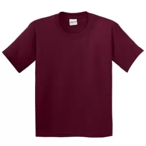 Gildan Childrens Unisex Heavy Cotton T-Shirt (Pack Of 2) (M) (Maroon)
