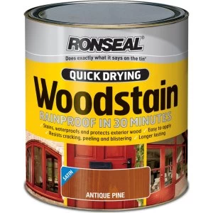 Ronseal Quick Dry Satin Woodstain Smoked Walnut 750ml