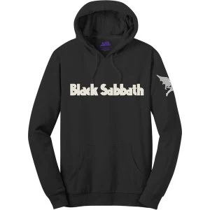 Black Sabbath - Logo & Daemon Mens Large Pullover Hoodie - Black