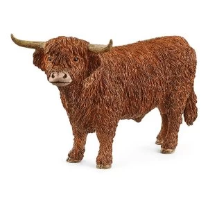 SCHLEICH Farm World Highland Bull Toy Figure