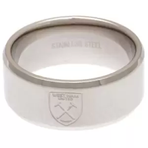 West Ham United FC Band Ring (Large) (Silver)