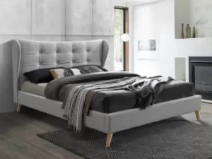 Birlea Harper 5ft King Size Dove Grey Upholstered Fabric Bed Frame