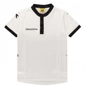 Diadora Fresno T Shirt Junior Boys - White/Black