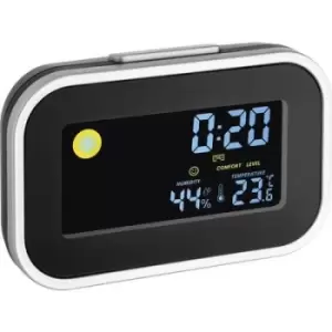 TFA Dostmann 60.2015 Quartz Alarm clock Black, Silver Alarm times 1