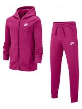 Boys, Nike Girls NSW Core Tracksuit - Red/White, Size XL, 13-15 Years