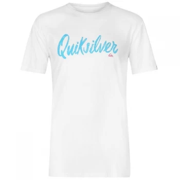 Quiksilver Script T Shirt Mens - White