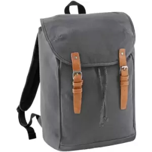 Quadra Vintage Rucksack / Backpack (Pack of 2) (One Size) (Graphite Grey) - Graphite Grey