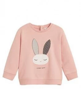Mango Baby Girls Cutest Bunny Sweatshirt - Pink