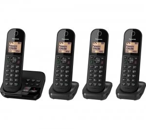 Panasonic KX-TGC424EB Cordless Phone With Answering Machine Quad Handsets