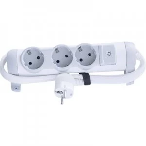 Legrand 694621 Socket strip (+ switch) 3x White, Grey PG connector