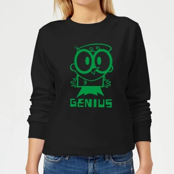 Dexters Lab Green Genius Womens Sweatshirt - Black - L