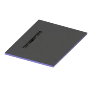 Blue Rectangular Wet Room Shower Tray with Offset Waste Position 1200 x 900mm - Live Your Colour