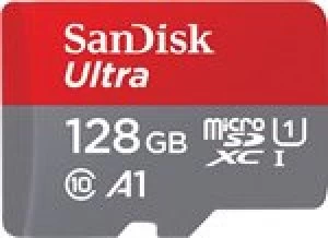 SanDisk Ultra 128GB microSDXC Memory Card + SD Adapter with A1 App Performance Up to 120 MB/s, Class 10, U1