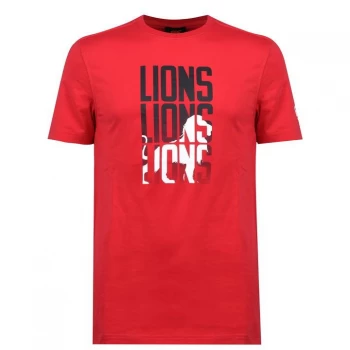 Canterbury British and Irish Lions Graphic T Shirt Mens - Red/White