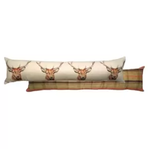 Evans Lichfield Hunter Stag Draught Excluder Polyester Linen Multi