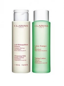 Clarins Cleansing And Toning Duo Pack For Oily Skin