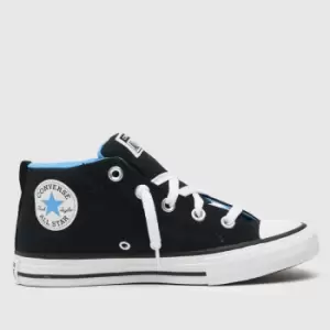Converse Black And Blue All Star Hi Street Easy Boys Junior Trainers