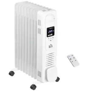 Etna Oil Filled 9 Pipe 2180W Radiator Electric Heater with 3 Heat Settings & Remote Control - White