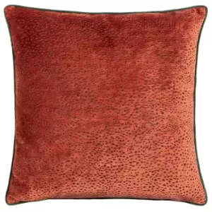 Estelle Spotted Cushion Paprika/Teal, Paprika/Teal / 45 x 45cm / Polyester Filled