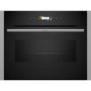 NEFF N70 C24MR21N0B Built In Compact Electric Single Oven with Microwave Function - Stainless Steel