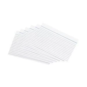 5 Star 152 x 102mm Record Cards Ruled Both Sides White Pack of 100