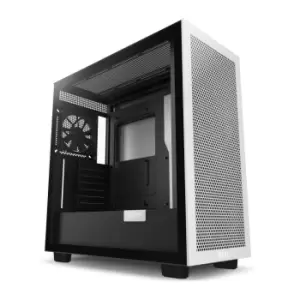 NZXT H7 Flow Black & White Mid Tower Windowed PC Gaming Case - CM-H71FG-01