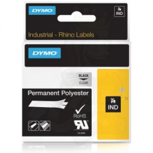 Dymo 622289 Black on Clear Label Tape 12mm x 5.5m